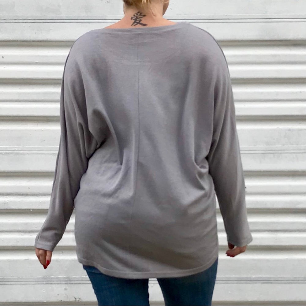 NWT Gray Zanzea Collection Oversized Knit Sweater - Picture 5 of 8